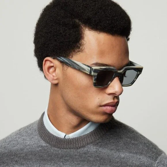 BRAND NEW D&G DG4413 342887 Grey Marble Grey Square Unisex Sunglasses